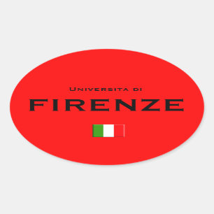 Florenz-HochschulEuro-ähnlicher ovaler Aufkleber