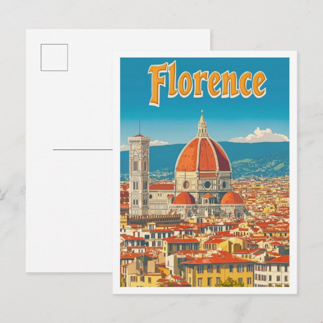 Florenz Italien Art Vintage Postkarte (Vorne/Hinten)