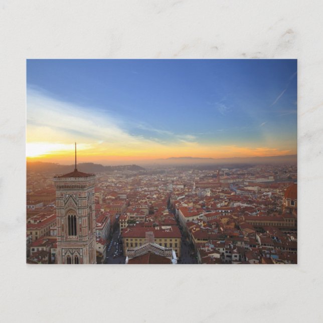 Florenz Italien bei Sunset Postkarte (Vorderseite)