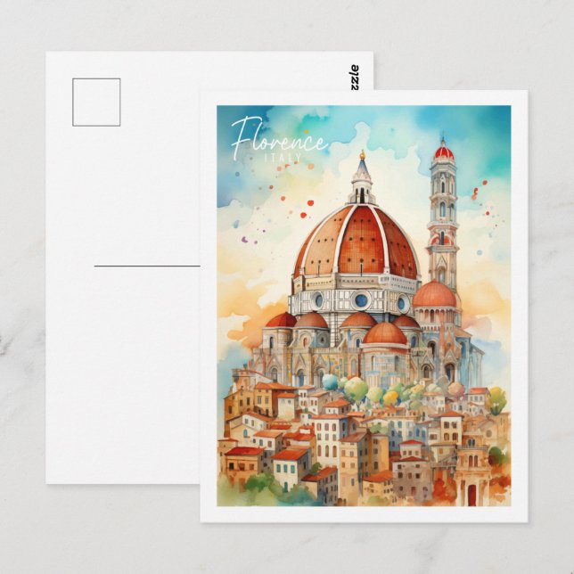 Florenz Italien Berühmter Reiseort Postkarte (Vorne/Hinten)