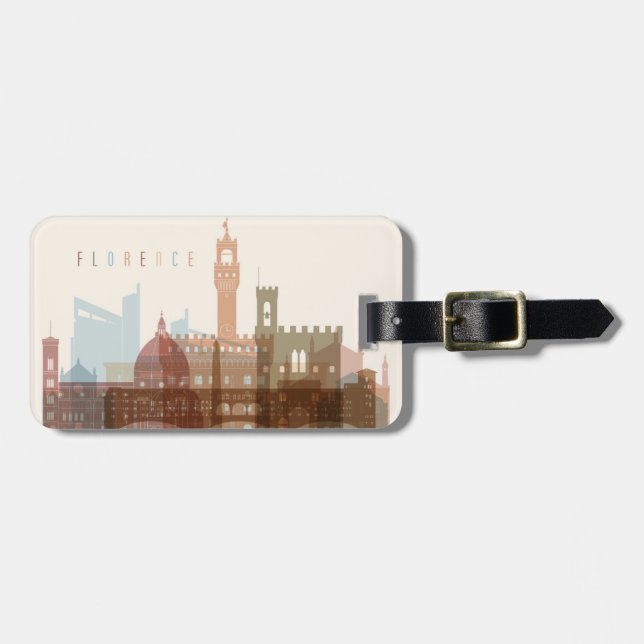 Florenz, Italien| City Skyline Gepäckanhänger (Vorderseite horizontal)