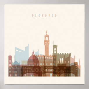 Florenz, Italien   City Skyline Poster