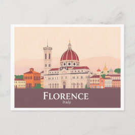 Florenz Italien Duomo di Firenze Pastel Travel Postkarte
