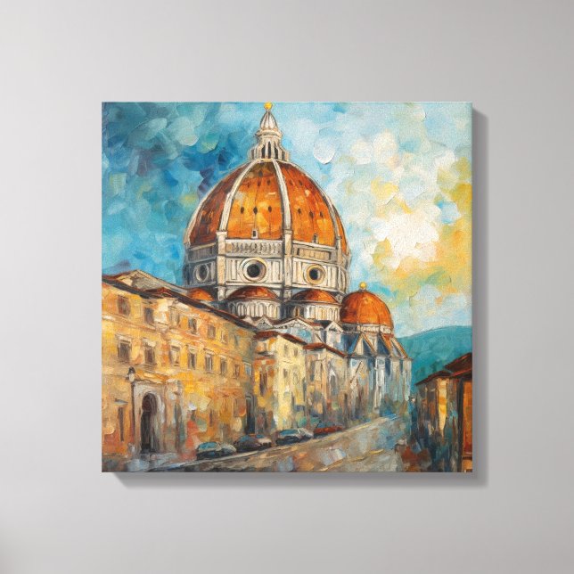 Florenz, Italien | Duomo | Ölmalerei Leinwanddruck (Vorderseite)