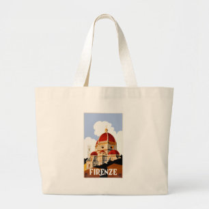 Florenz Italien Duomo-Reise-Plakat 1930 Jumbo Stoffbeutel
