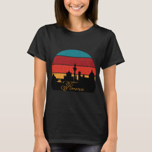 Florenz Italien Duomo Skyline Retro Reise T-Shirt