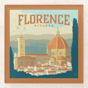 Florenz, Italien Glasuntersetzer