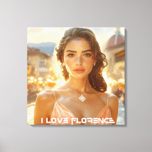 FLORENZ - ITALIEN - ICH LIEBE FLORENZ LEINWANDDRUCK