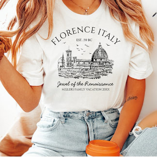 Florenz Italien Individuelle Familienferien T-Shirt