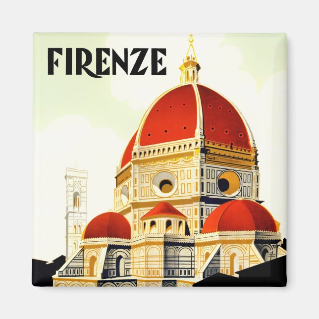 Florenz Italien Jahrgang Reise Magnet (Vorne)