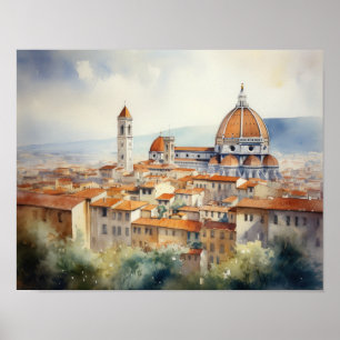 Florenz Italien Landschaft Kunst drucken Poster