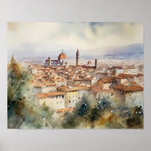 Florenz Italien Landschaft Kunst drucken Poster