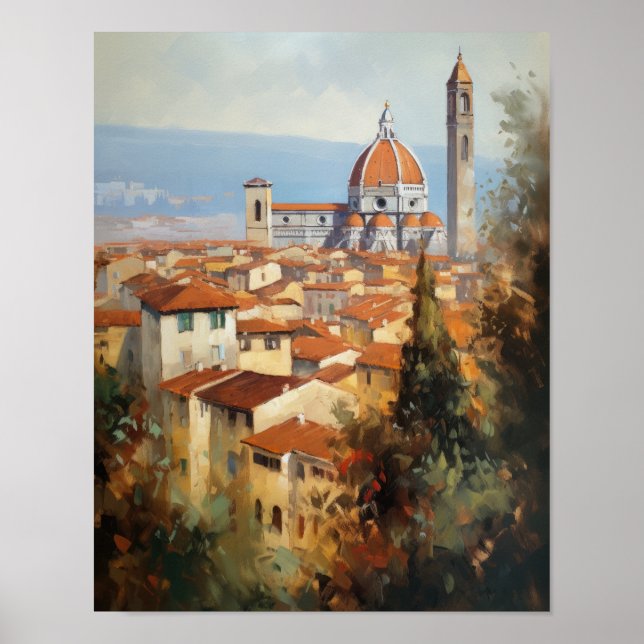 Florenz Italien Malerei Art Print Poster (Vorne)