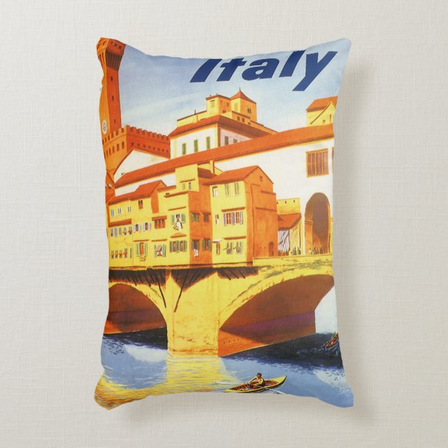 Florenz Italien Ponte Vecchio Bridge Dekokissen (Vorderseite(Vertikal))
