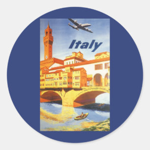 Florenz Italien Ponte Vecchio Bridge Runder Aufkleber