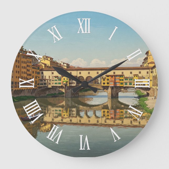 Florenz Italien Ponte Vecchio Wanduhr (Vorderseite)