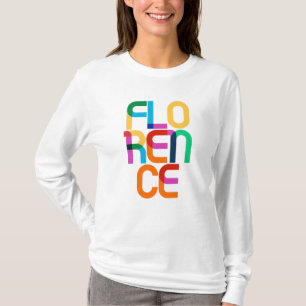 Florenz Italien Pop Kunstbriefe T-Shirt