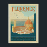 Florenz, Italien Postkarte<br><div class="desc">Anderson Design Group ist eine preisgekrönte Illustrations- und Designfirma in Nashville,  Tennessee. Der Gründer Joel Anderson leitet ein Team talentierter Künstler,  um originale Posterkunst zu kreieren,  die wie Vintage Werbedrucke von den 1920er bis 1960er Jahren aussieht.</div>