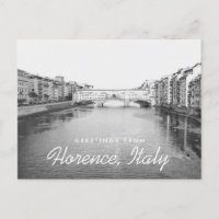 Florenz Italien Schwarz/Weiß Ponte Vecchio Brücke
