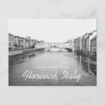 Florenz Italien Schwarz/Weiß Ponte Vecchio Brücke