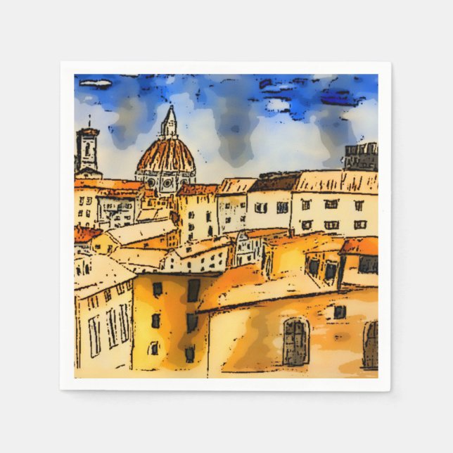 Florenz Italien Serviette (Vorderseite)