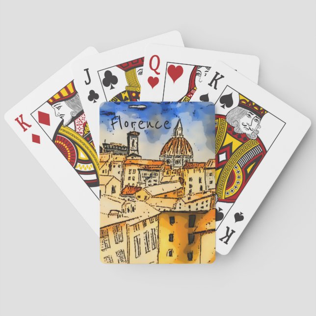 Florenz Italien   Spielkarten (Rückseite)