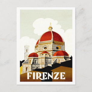 Florenz, Italien, Vintage-Reisepostkarte Postkarte