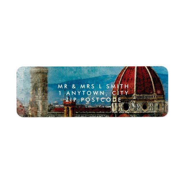 Florenz Italien Wasserfarbenrückgabe (Vorne)