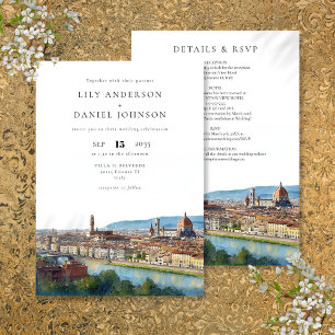 Florenz Italien Ziel Alles in Einem Hochzeit Einladung