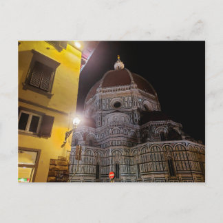 Florenz-Kathedrale bei Nacht, Florenz, Italien Postkarte