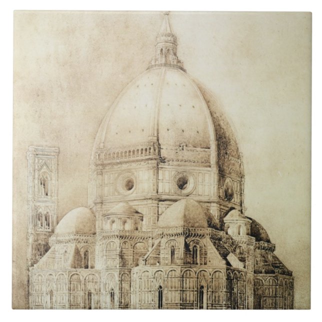 Florenz-Kathedrale vom Osten, 'von den Fragmenten Fliese (Vorderseite)