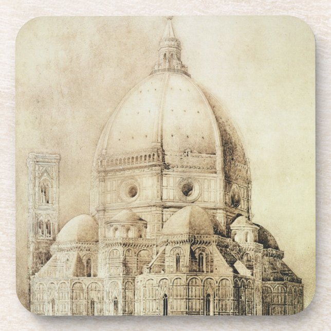 Florenz-Kathedrale vom Osten, 'von den Fragmenten Getränkeuntersetzer (Vorderseite)