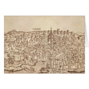 Florenz, mittelalterlicher Holzschnitt