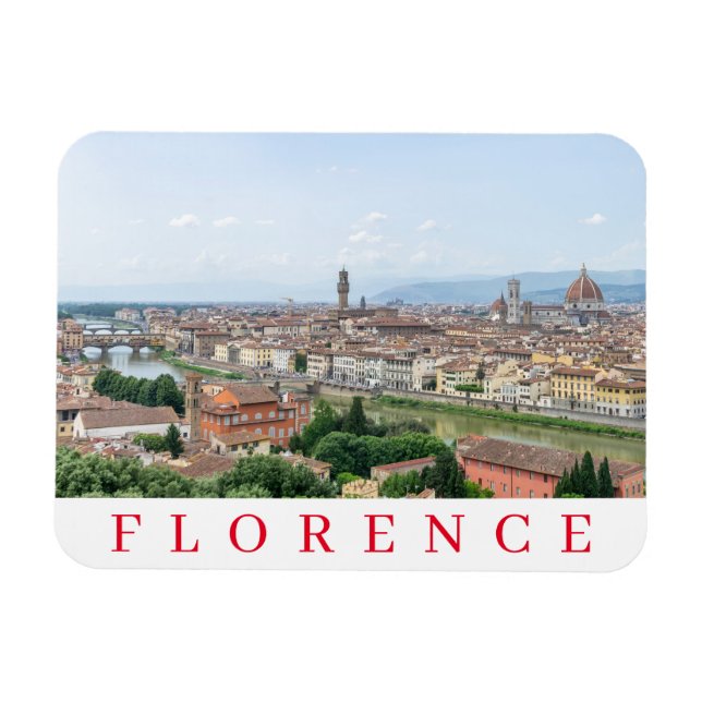 Florenz Panoramaaussicht Kühlschrankmagnet Magnet (Horizontal)