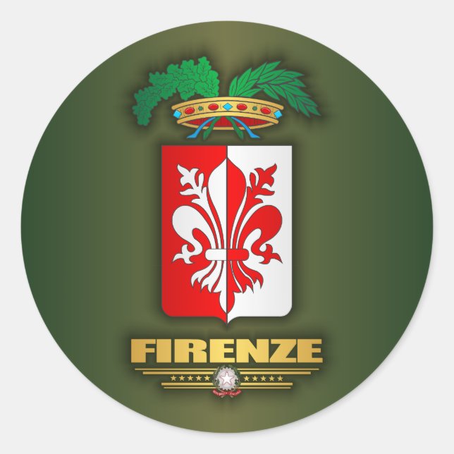 Florenz Runder Aufkleber (Vorderseite)