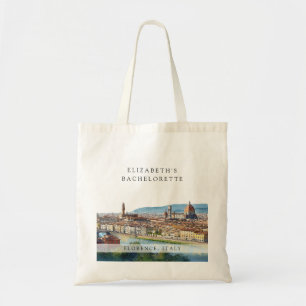 Florenz Skyline Aquarell Junggesellinnenabschied Tragetasche