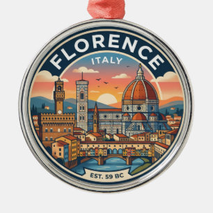 Florenz Skyline Italien Ornament Aus Metall