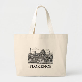 Florenz Stadtbild - Duomo Kathedrale Linie Kunst Jumbo Stoffbeutel