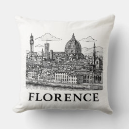 Florenz Stadtbild - Duomo Kathedrale Linie Kunst Kissen