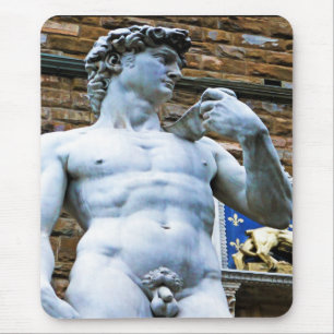 Florenz Statue of David mit Liebeszitat Mousepad