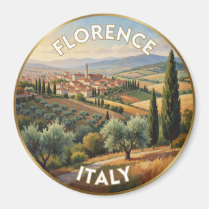 Florenz Toskana Hügel Italien Reise Szene Magnet