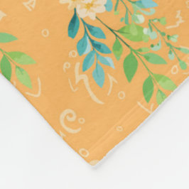 "Flores de Durazno" Fleecedecke