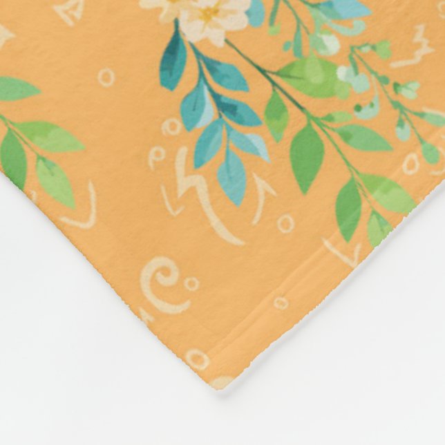 "Flores de Durazno" Fleecedecke (Ecke)