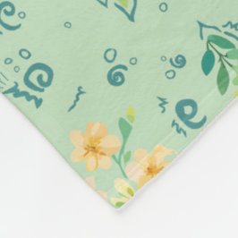 "Flores del campo" Fleecedecke