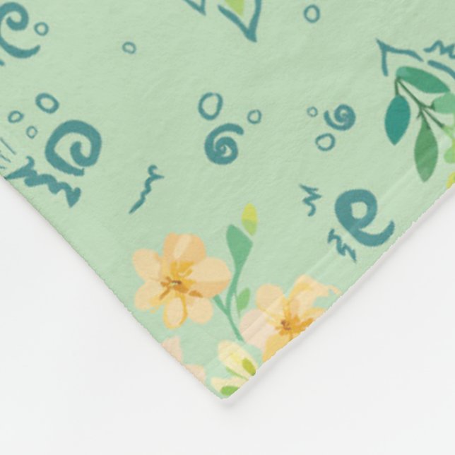 "Flores del campo" Fleecedecke (Ecke)