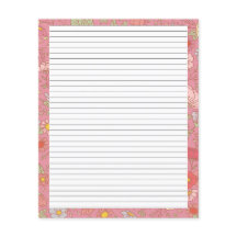 Flores d'été rétro Papier à lettres rose