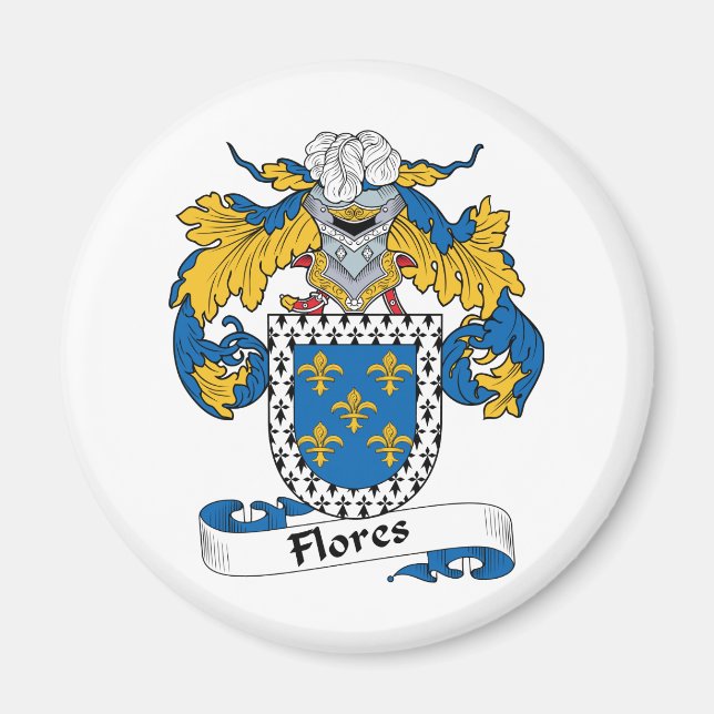 Flores Familienwappen Magnet (Vorne)
