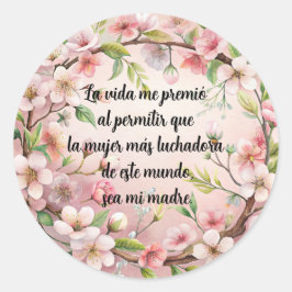 Flores, moderno elegante runder aufkleber