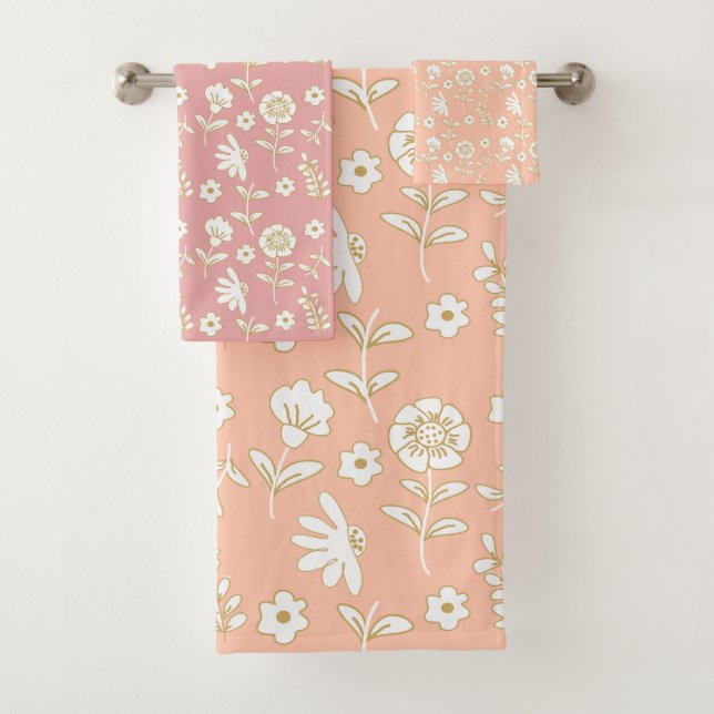Flores ocres set de toallas (Insitu)