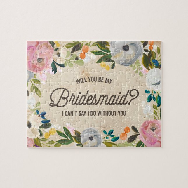 Flores vintages | Bridesmaid Puzzle (Horizontal)